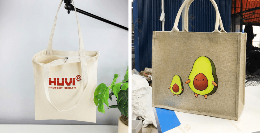 In PET chuyển nhiệt trên túi vải và sản phẩm quảng cáo