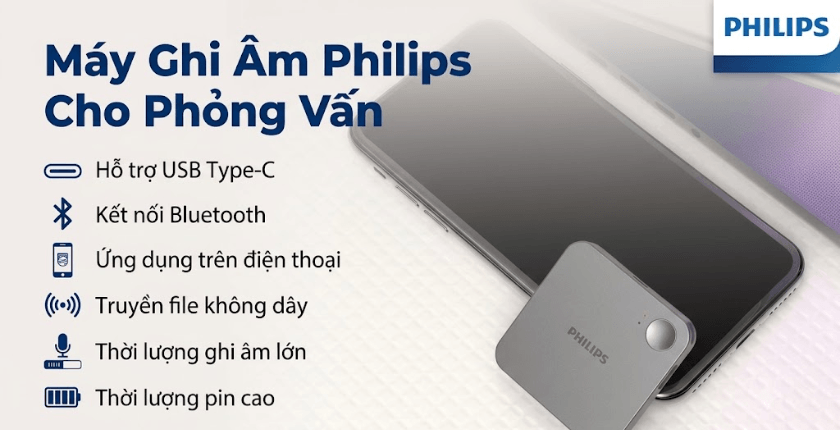 Chất lượng và định dạng ghi âm Philips