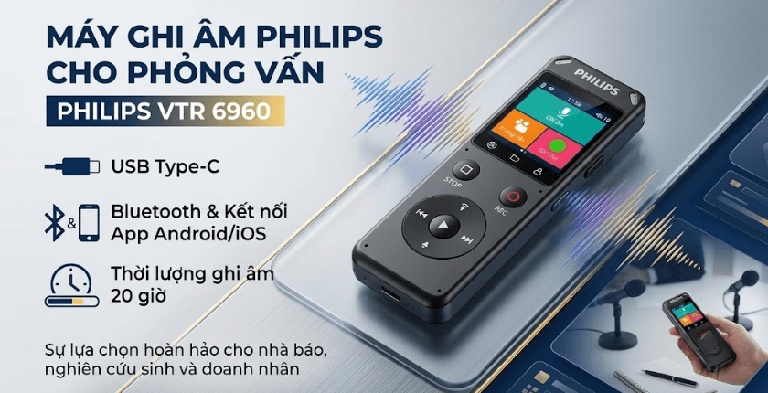 Máy Ghi Âm Philips VTR6960