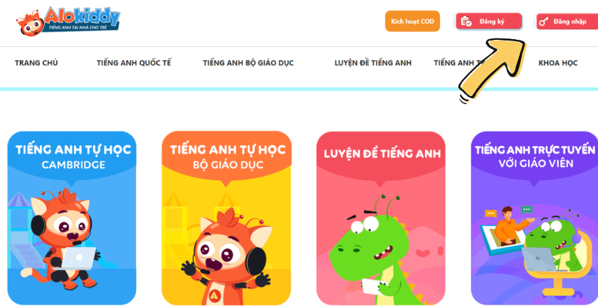 Hướng dẫn truy cập Alokiddy trên máy tính