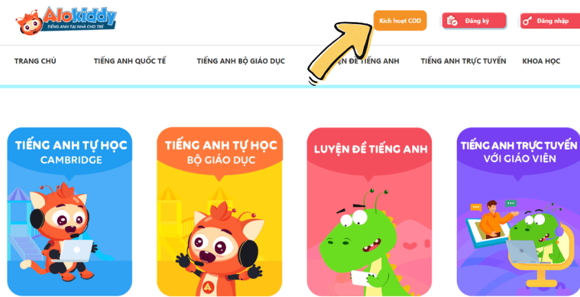 Kích hoạt khóa học bằng CODE