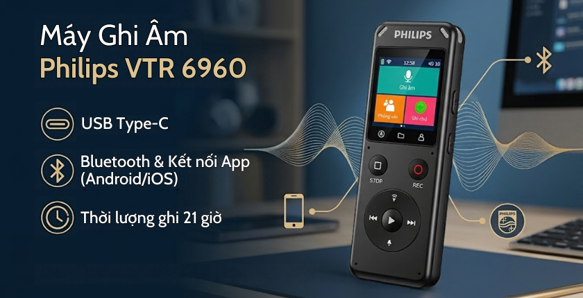 thiết kế nhỏ gọn Philips VTR6960 48g