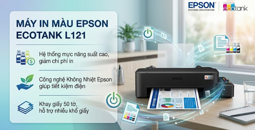 Epson L121 công nghệ in phun Heat-Free