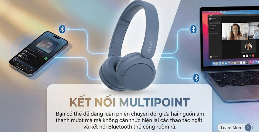 So sánh kết nối Bluetooth thường và Multipoint