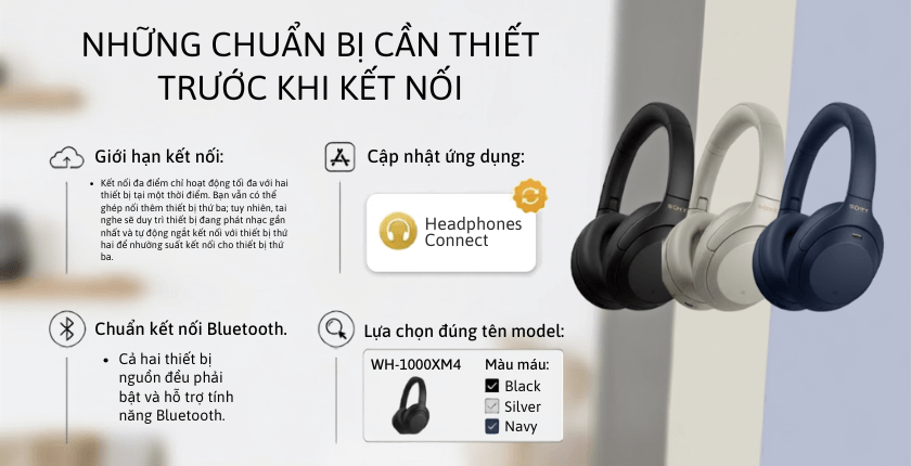 Cách bật Multipoint trên tai nghe Sony