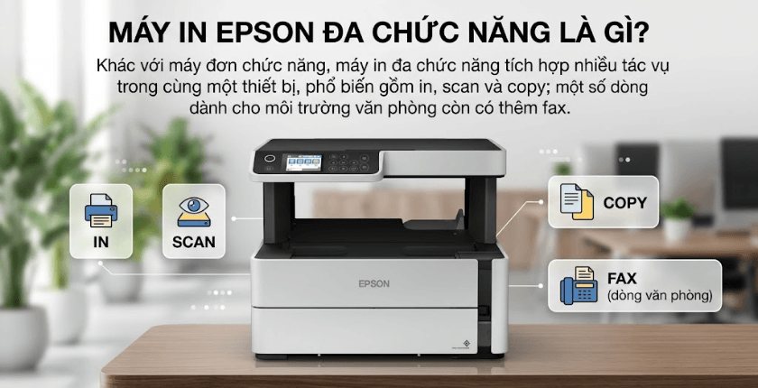 Máy in Epson đa chức năng in scan copy