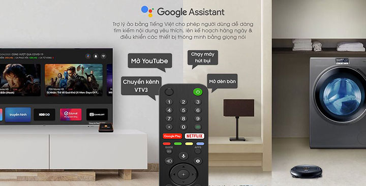 Kiểm soát mọi thiết bị tương thích Google Assistant bằng giọng nói.